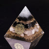 Powerful Orgonite Pyramid Obsidian Copper Shavings Orgone Pyramid With White Crystal Reiki Healing Meditation Pyramids | Vimost Shop.