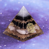 Powerful Orgonite Pyramid Obsidian Copper Shavings Orgone Pyramid With White Crystal Reiki Healing Meditation Pyramids | Vimost Shop.