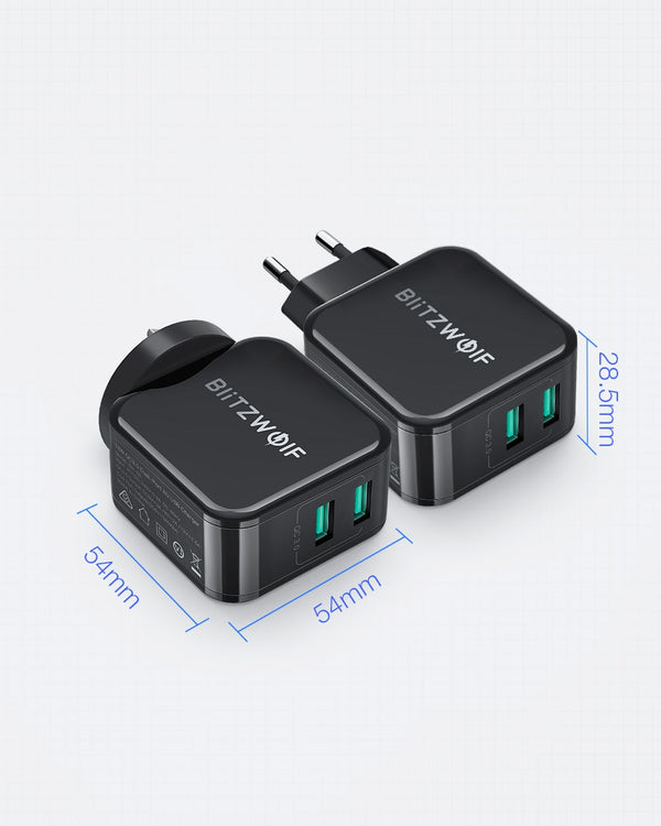 QC3.0+2.4A 18W Dual USB Fast Charger Port Mobile Phone EU AU Adapter Travel Wall Charger For iPhone 11 8 X For Huawei | Vimost Shop.