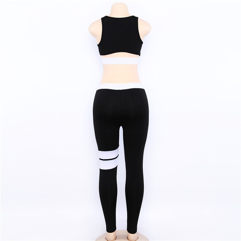 Women Tracksuit Solid Yoga Set Patchwork Running Fitness Jogging T-shirt Leggings Sports Suit Gym Sportswear Workout Clothes S-L | Vimost Shop.
