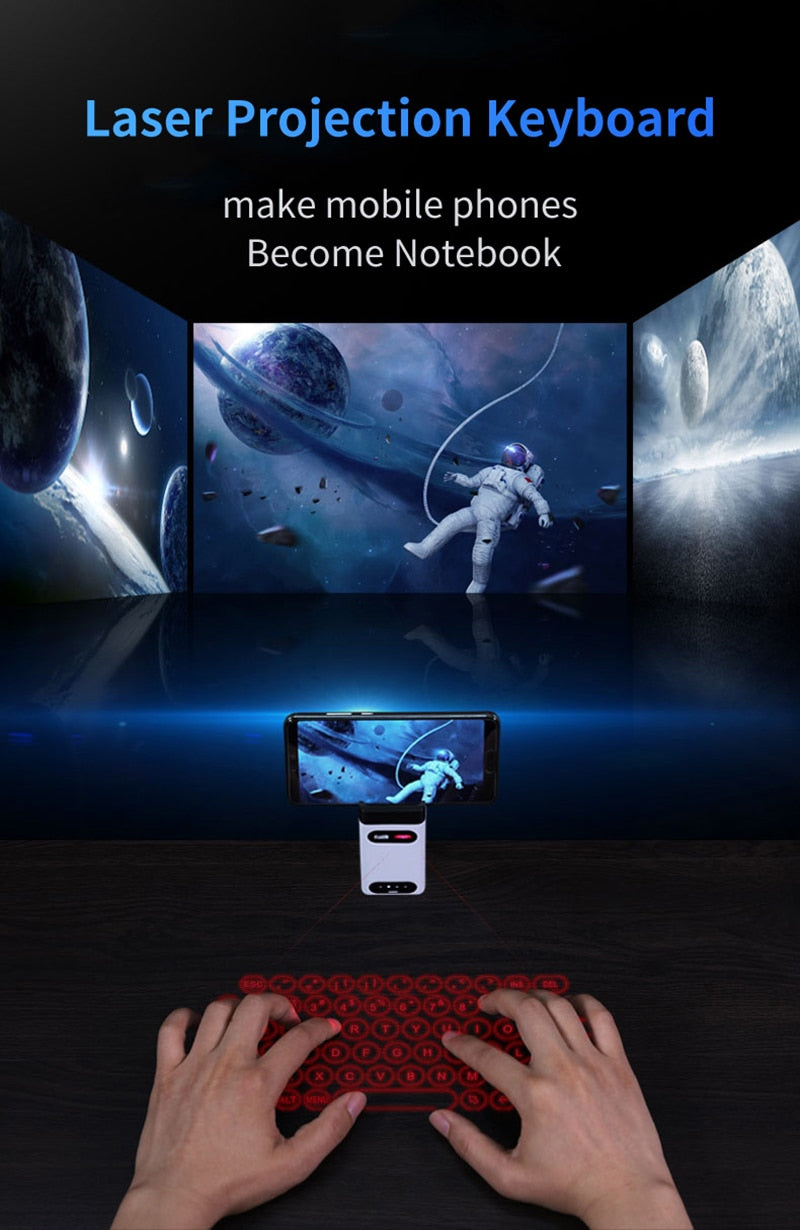Virtual Laser Keyboard Bluetooth Wireless Projector Phone Keyboard For Computer Iphone Pad Laptop With Mouse Function | Vimost Shop.