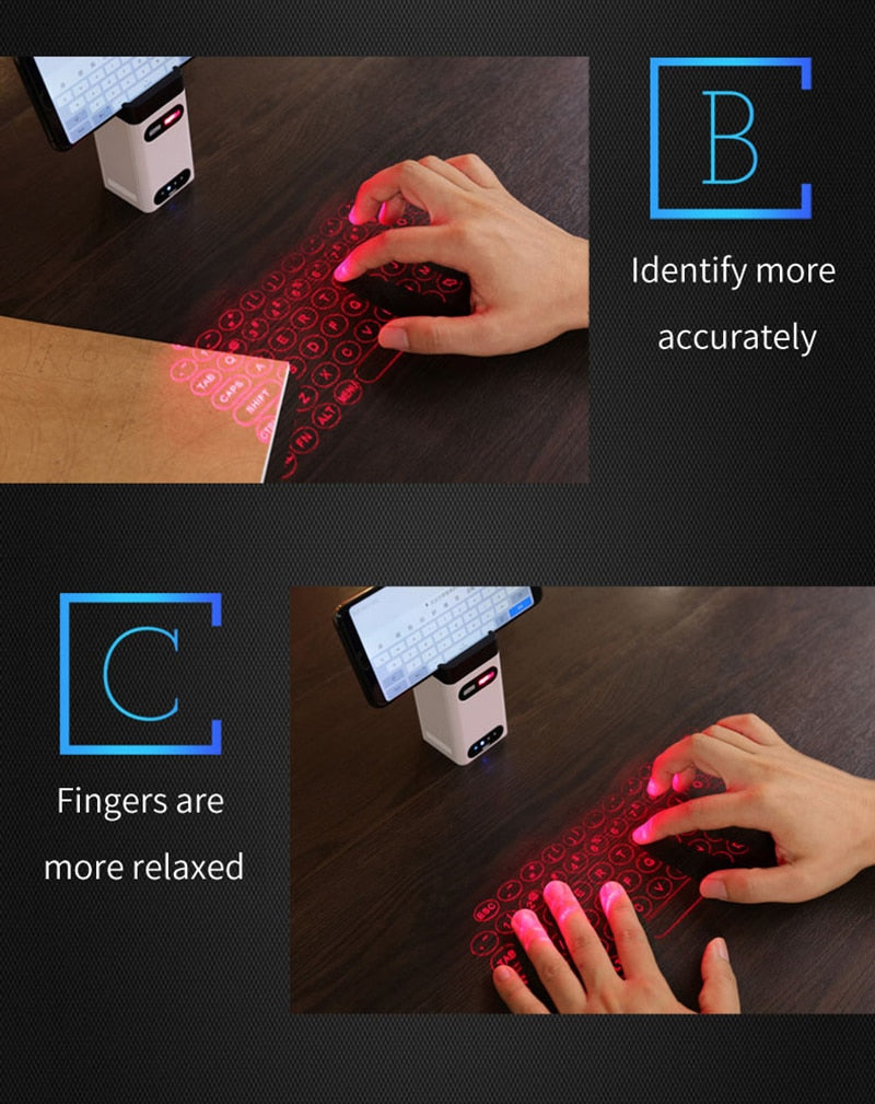 Virtual Laser Keyboard Bluetooth Wireless Projector Phone Keyboard For Computer Iphone Pad Laptop With Mouse Function | Vimost Shop.