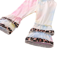 Fashion Baby Girls Clothing Set Cotton Long Sleeve Tie Dye Tops+Leopard Pants Casual Toddler 2Pcs Newborn Baby Girls Clothes D30 | Vimost Shop.