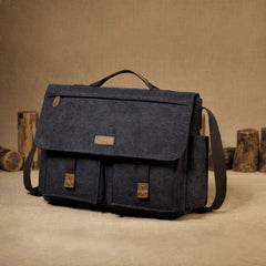 Messenger Bag for Men Vintage Water Resistant Waxed Canvas 15.6 inch Laptop Briefcase Padded Shoulder Bag for Men Women