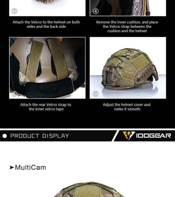 Tactical Helmet Cover for FAST Helmet Camo Multicam Airsoft Headwear Tactical Helmet Accessories 3802 | Vimost Shop.