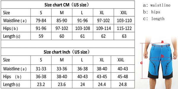 Men Cycling Shorts Loose Fit Downhill MTB Mountain Bike Shorts Outdoor Sport Bicycle Short Pants Water Repellent