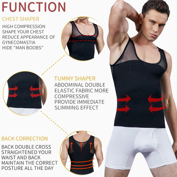 Men Body Shaper Belly Control Slimming Shapewear Waist Trainer Man Shapers Corrective Posture Vest Modeling Underwear Corset | Vimost Shop.