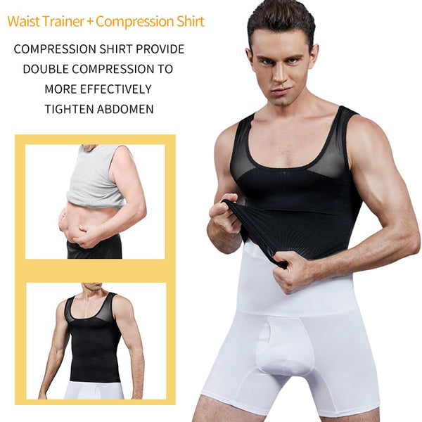 Men Body Shaper Belly Control Slimming Shapewear Waist Trainer Man Shapers Corrective Posture Vest Modeling Underwear Corset | Vimost Shop.