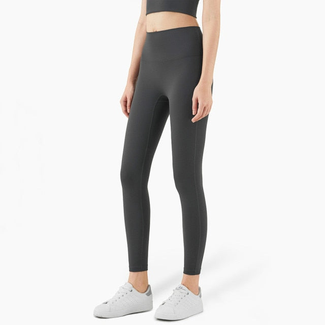 Mid Compression Second-skin Feel Gym Athletic Sport Tights Women NO Camel Toe Yoga Pants Fitness Workout Leggings S-XL