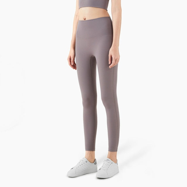 Mid Compression Second-skin Feel Gym Athletic Sport Tights Women NO Camel Toe Yoga Pants Fitness Workout Leggings S-XL