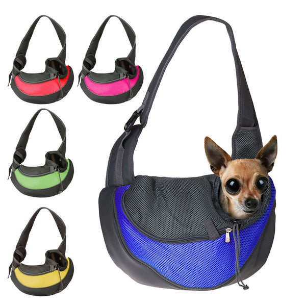 Pet Puppy Carrier S/M Outdoor Travel Dog Shoulder Bag Mesh Oxford Single Comfort Sling Handbag Tote Pouch | Vimost Shop.