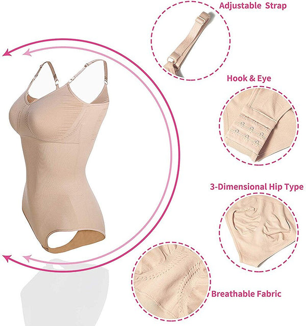 Women Seamless Bodysuit Shapewear Full Body Shaper Waist Trainer Abdomen Shapers Tummy Control Slimming Sheath Briefer Corset | Vimost Shop.