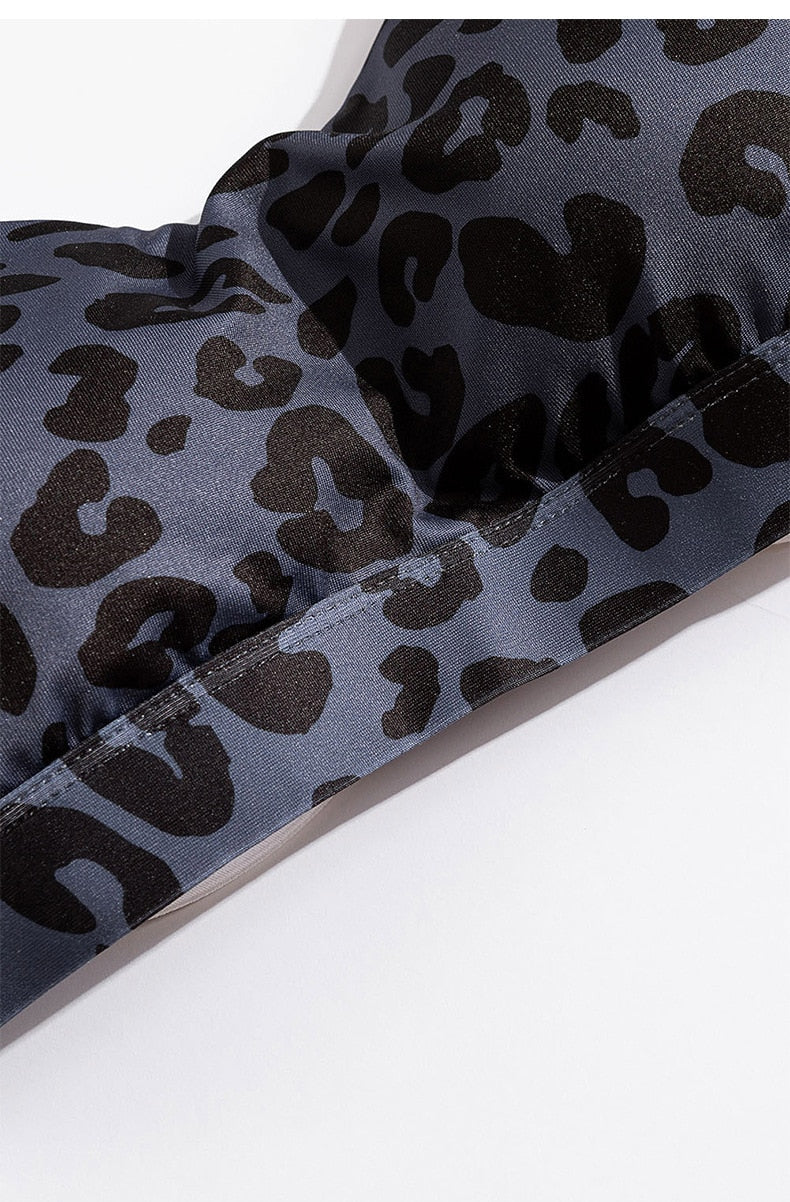 Seamless Leopard Yoga Sets Women Gym Clothes Bra Top And Leggings Shorts Sexy Fitness Sportswear Suit Running Workout Tracksuit | Vimost Shop.