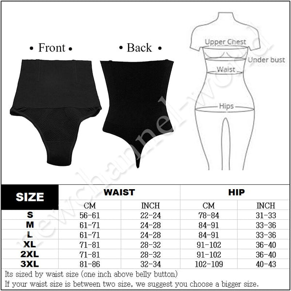 Women Shapewear High Waist Tummy Control Body Shaper Seamless Underwear Thong Panties Slimming Girdle Bodysuit Corset | Vimost Shop.