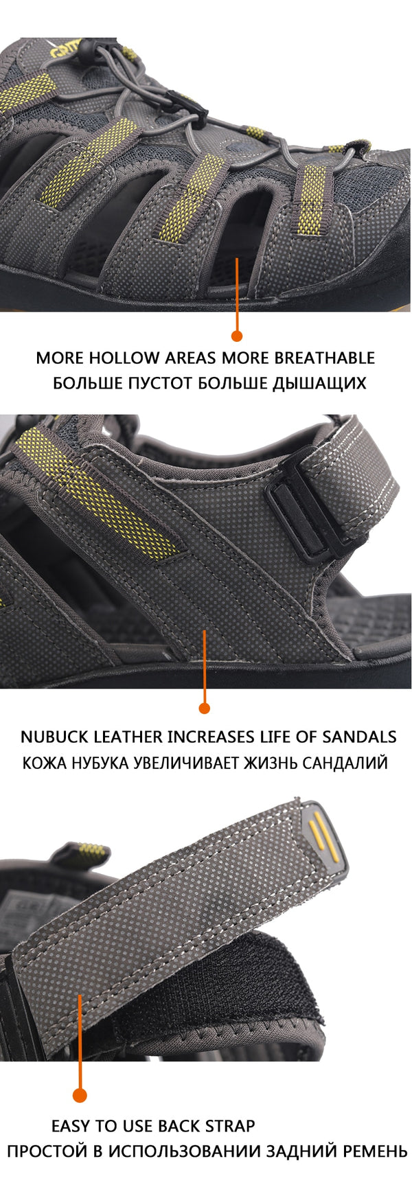 Men Sandals Leather Hiking Outdoor Flat Sandals Summer Breathable Sport Walking Trekking Comfort Beach Shoes Big Size 46 | Vimost Shop.