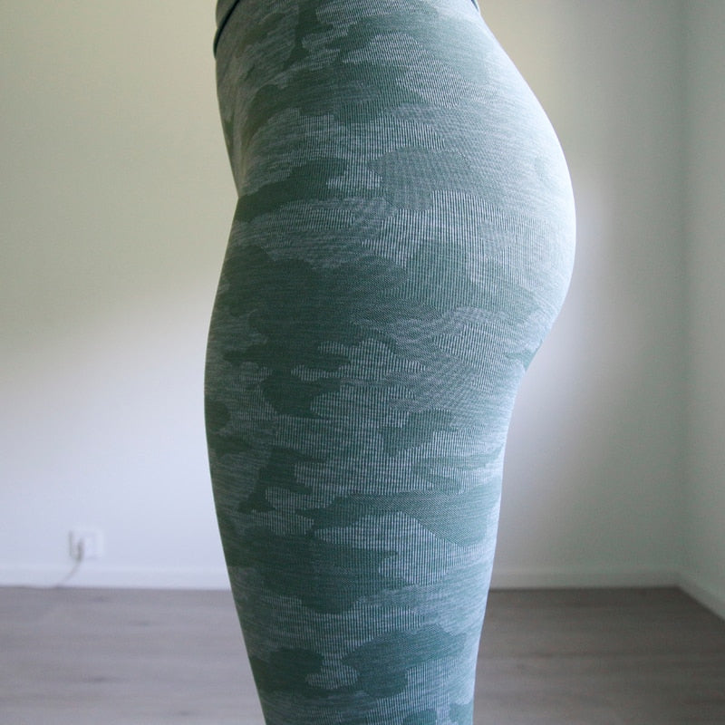 Women 2nd Edition Camo Seamless Leggings High Waist Booty Leggings Scrunch Leggings Yoga Pants Compression Pants Women | Vimost Shop.