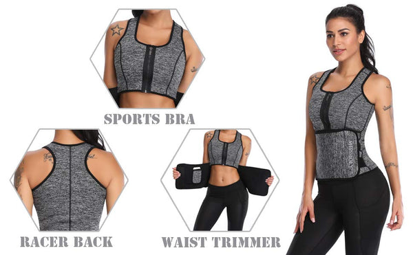 Women Waist Trainer Workout Slimming Sweat Vest Belt Body Shaper Neoprene Sauna Plus size Shapewear Corset Weight Loss Slimmer | Vimost Shop.