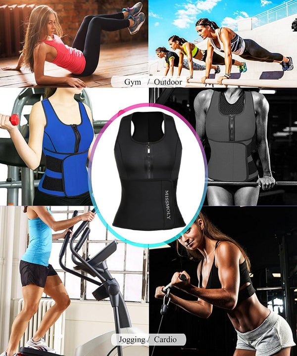 Women Waist Trainer Workout Slimming Sweat Vest Belt Body Shaper Neoprene Sauna Plus size Shapewear Corset Weight Loss Slimmer | Vimost Shop.