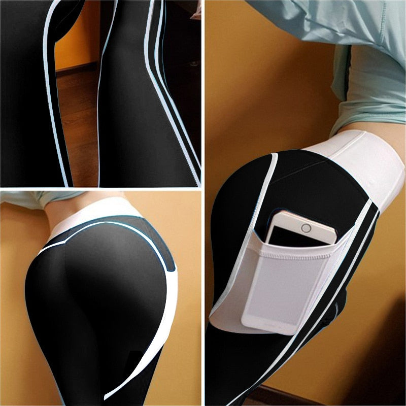 High Waist Fitness Legging Women Heart Shaped Fashion Push Up Sexy Ankle-Length Pants Elasticity Leggings For Women With Pocket | Vimost Shop.
