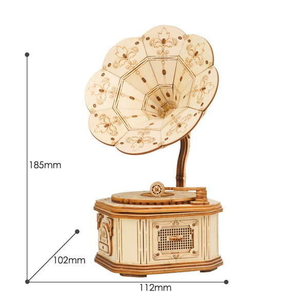 Arrival DIY 3D Gramophone Box,Pumpkin Cart Wooden Puzzle Game Assembly Popular Toy Gift for Children Adult | Vimost Shop.
