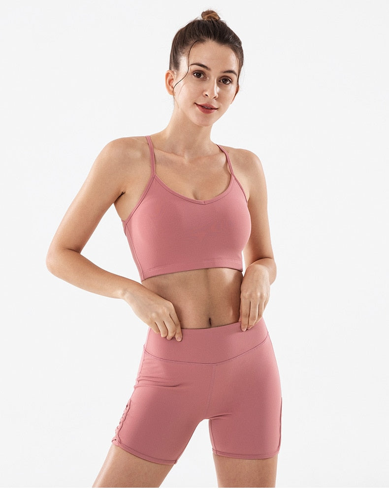 Side Cross Strap Fitness Sport Shorts Women High Waist Hip Up Training Gym Shorts Anti-sweat Jogger Yoga Shorts S-XL