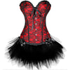 Women Sexy Burlesque Overbust Corset Bustier Top With Mini TuTu Skirt Fancy Dresses Costume Sexy Gothic Corsets Dress | Vimost Shop.