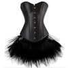 Women Sexy Burlesque Overbust Corset Bustier Top With Mini TuTu Skirt Fancy Dresses Costume Sexy Gothic Corsets Dress | Vimost Shop.