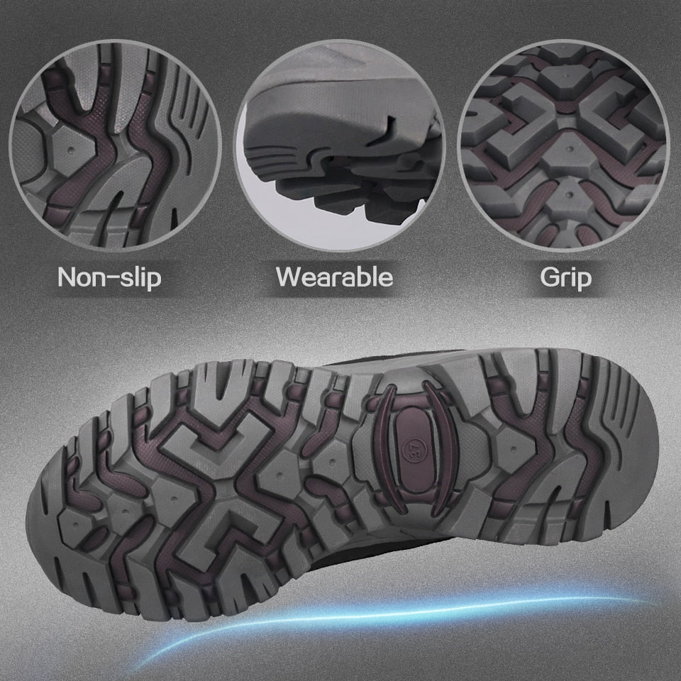 Hiking Shoes Waterproof Mountain Keep Warm Non-slip PU Leather Snow Mountain Hunting Shoes Outdoor Fashion Winter | Vimost Shop.