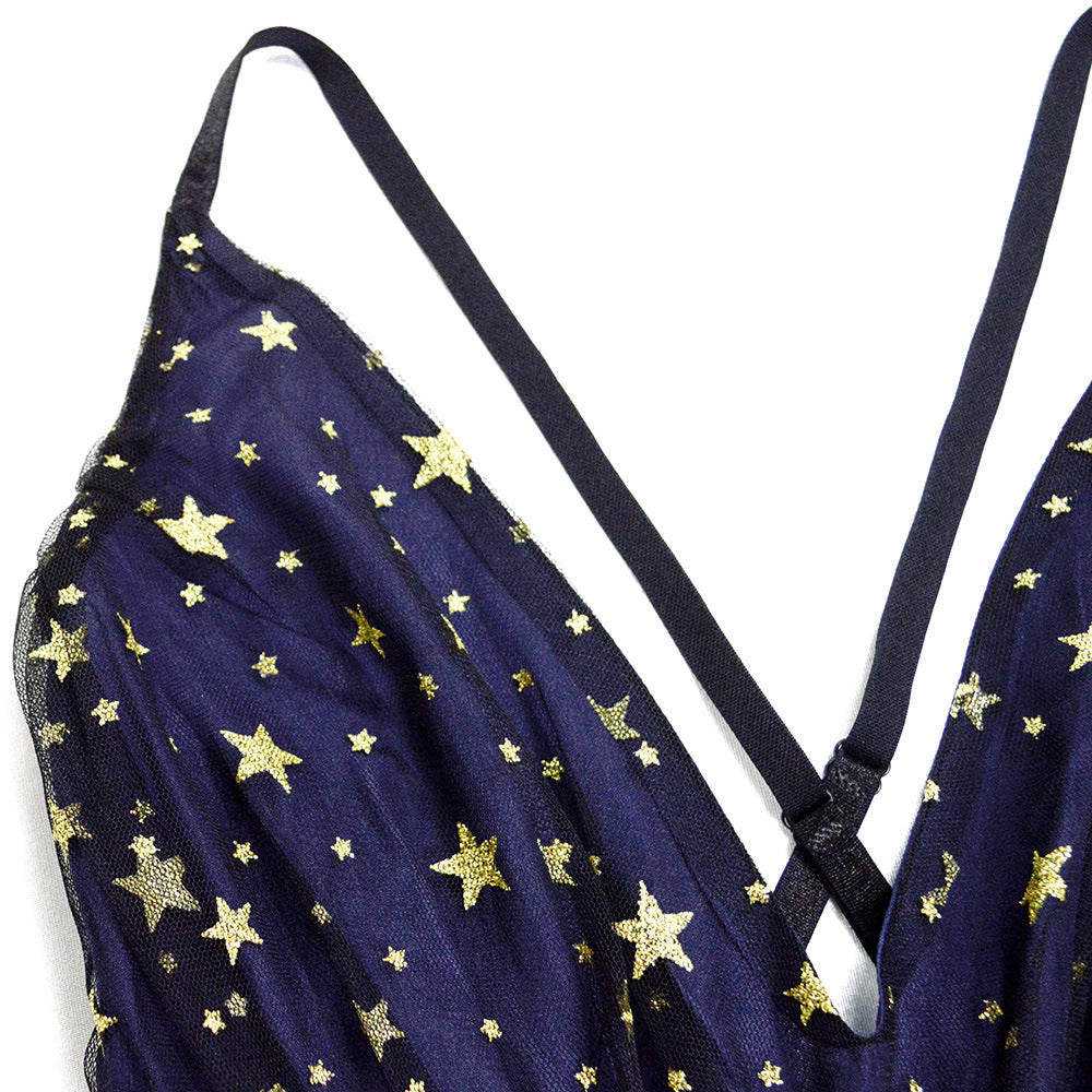 Princess dress spring and summer hot sale hot style V-neck strap sexy glitter star sequin dress backless nightclub dress | Vimost Shop.