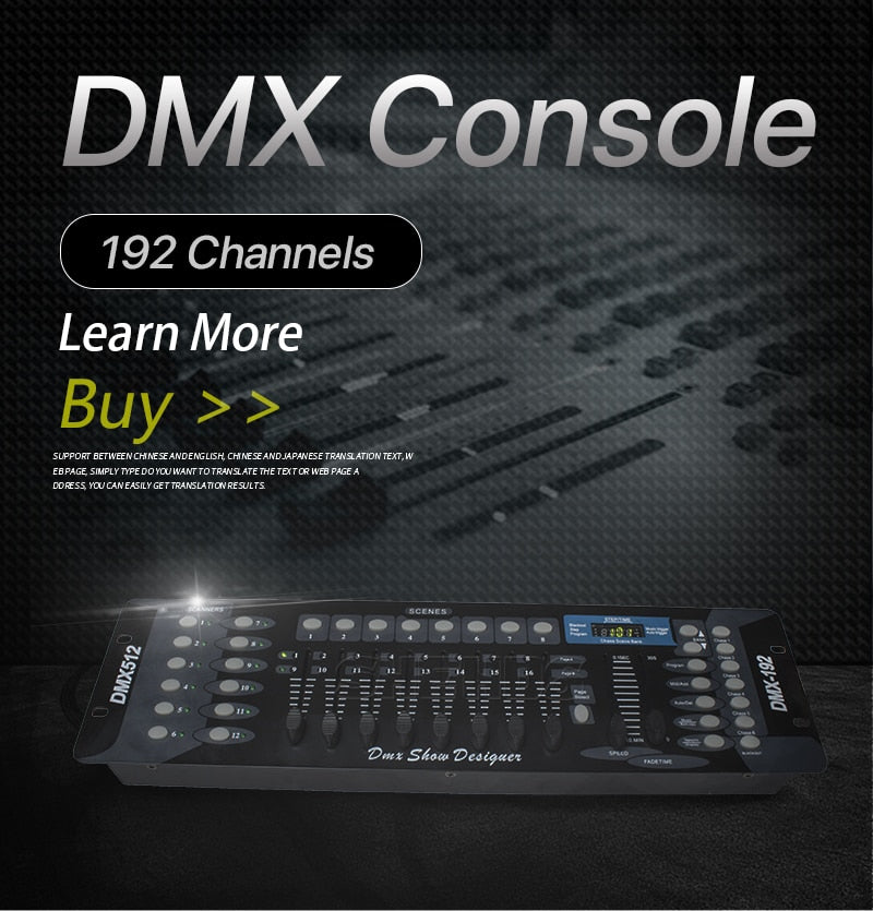 Free shipping NEW 192 DMX Controller DJ Equipment DMX 512 Console Stage Lighting For LED Par Moving Head Spotlights DJ Controlle | Vimost Shop.