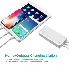 30000mAh Power Bank Portable External Battery With PD3.0 Fast Charging Portable Charger For Phones Tablet | Vimost Shop.