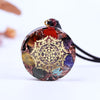 Orgonite Luminous Necklace With Natural Crystal Obsidian Chakra Pendant Powerful Reiki Energy Orgone Yoga Jewelry | Vimost Shop.