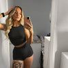 Sexy Women Casual Two Pieces Set Tank Crop Top Skinny Pants Workout Tracksuit High Elastic Fitness Jogger Sporty Fashion Suit | Vimost Shop.