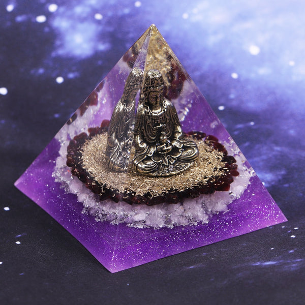 Orgonite Pyramid Buddha Natural White Crystal Garnet Energy Generator Pyramid  Chakra Healing Meditation Decoration Jewelry | Vimost Shop.