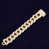 23mm Chunky Miami Cuban Chain Bracelet AAA Zirconia Men Hip hop Jewelry Gold Color Big Lock Bangle 7" 8" | Vimost Shop.
