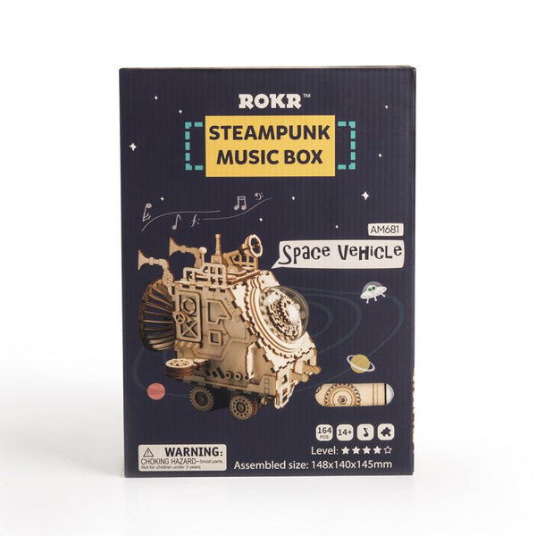 ROKR Steampunk Music Box 3D Wooden Puzzle Assembled Model Building Kit Toys For Children Birthday Gift Drop Shipping | Vimost Shop.