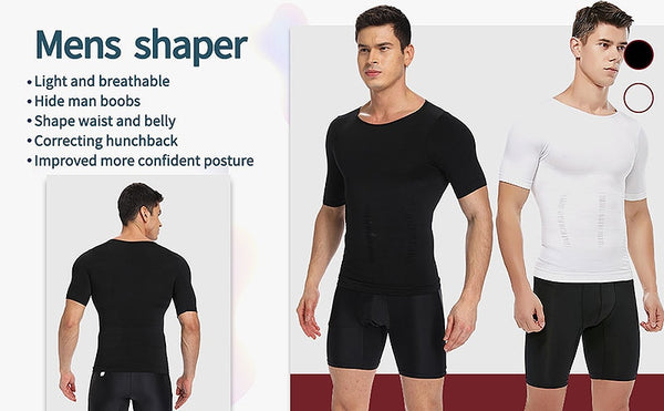 Mens Body Shaper Slimming Shirt Compression Vest Elastic Slim Underwear Shapewear | Vimost Shop.