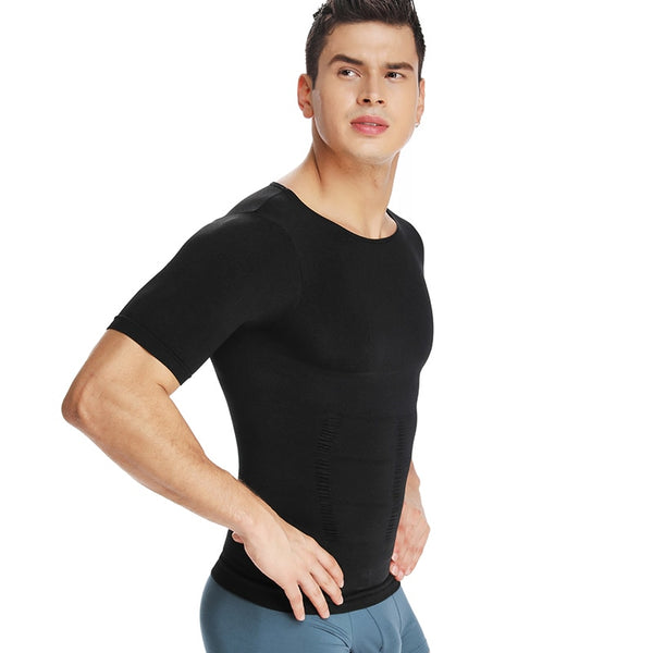 Mens Body Shaper Slimming Shirt Compression Vest Elastic Slim Underwear Shapewear | Vimost Shop.