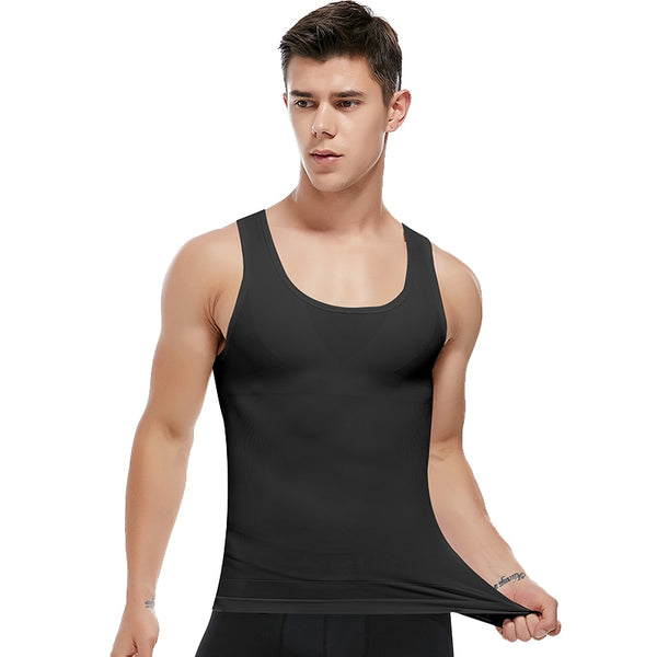 Mens Body Shaper Slimming Shirt Compression Vest Elastic Slim Underwear Shapewear | Vimost Shop.