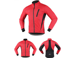 Men Thermal Cycling Jacket Winter Warm Up Fleece Bicycle Clothing Windproof Waterproof Sports Coat MTB Bike Jersey