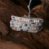 Women Boho Bracelet  Natural Stone 5X Leather Wrap Bracelet  Stone Beaded Bracelet | Vimost Shop.