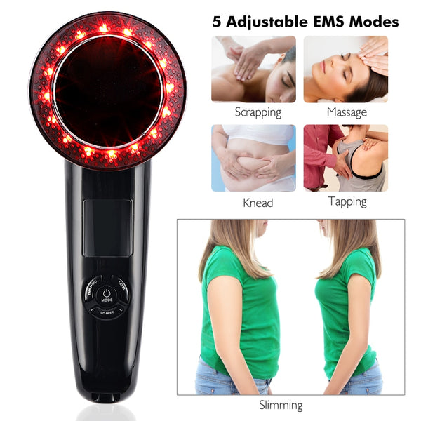 Ultrasonic Body Slimming Massager Ultrasonic Wave EMS Vibration Infrared Therapy Fat Burner Device Skin Tightening Facial Care | Vimost Shop.