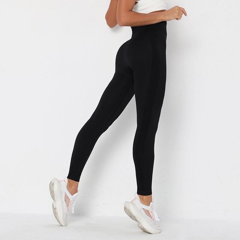 Women's Yoga Pants Push Up Workout Leggings Seamless Running Exercise Activewear Athletic Gym Tights High Waist Fitness Trousers | Vimost Shop.