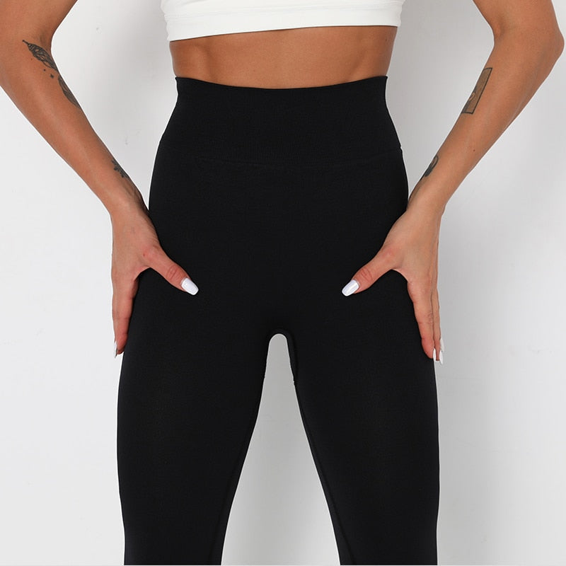 Women's Yoga Pants Push Up Workout Leggings Seamless Running Exercise Activewear Athletic Gym Tights High Waist Fitness Trousers | Vimost Shop.