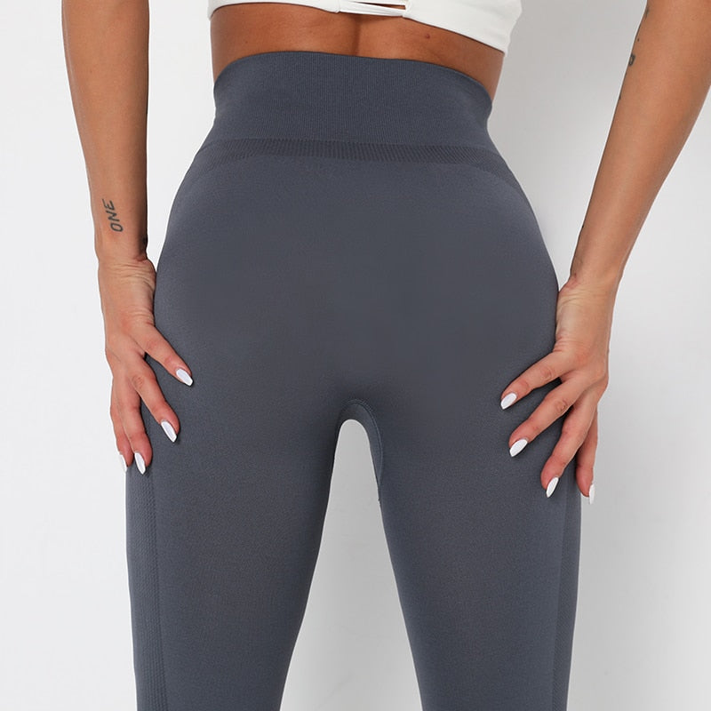 Women's Yoga Pants Push Up Workout Leggings Seamless Running Exercise Activewear Athletic Gym Tights High Waist Fitness Trousers | Vimost Shop.