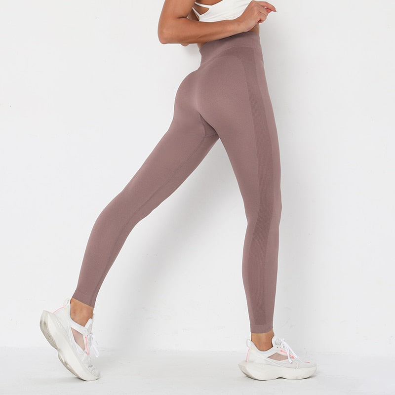 Women's Yoga Pants Push Up Workout Leggings Seamless Running Exercise Activewear Athletic Gym Tights High Waist Fitness Trousers | Vimost Shop.