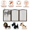 Foldable Portable Design Solid Construction Dog Supplies 3-Panel Wooden Freestanding Pet Gate W/ Arched Top Dog Fences PS7334 | Vimost Shop.