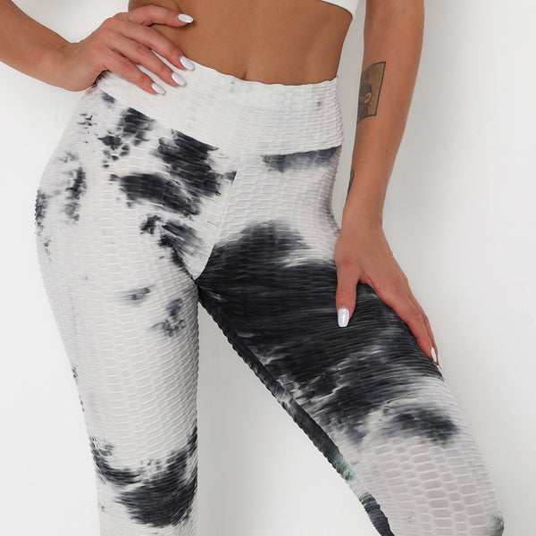 Tie Dye Print Yoga Fitness Pants Plus Size XS- XL Hips Lifting Workout Jogging Jacquard Trousers Fashion Gym Leggings Long Pants | Vimost Shop.