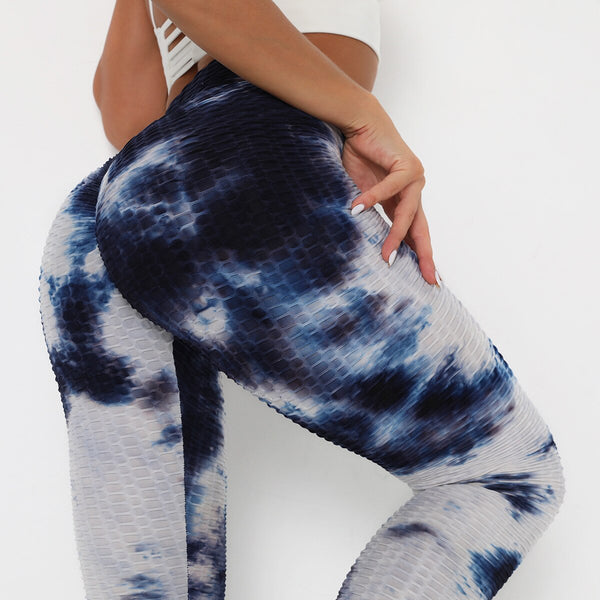 Tie Dye Print Yoga Fitness Pants Plus Size XS- XL Hips Lifting Workout Jogging Jacquard Trousers Fashion Gym Leggings Long Pants | Vimost Shop.