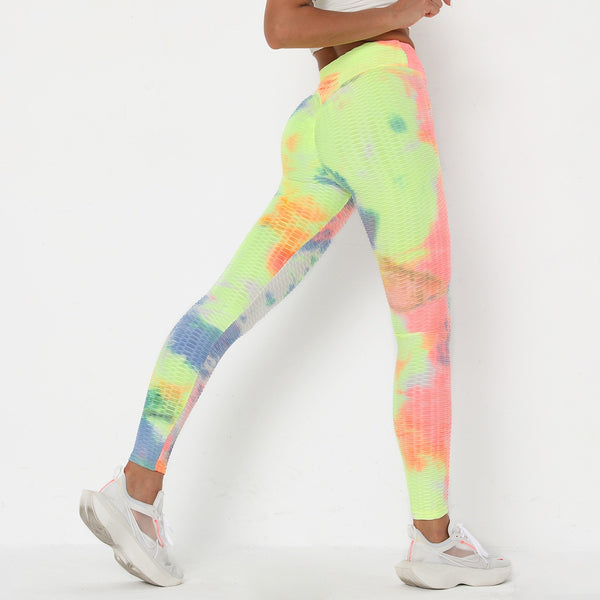 Tie Dye Print Yoga Fitness Pants Plus Size XS- XL Hips Lifting Workout Jogging Jacquard Trousers Fashion Gym Leggings Long Pants | Vimost Shop.